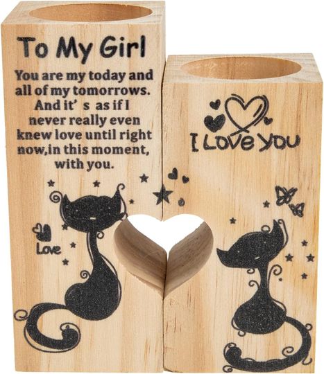 Discover Heart Votive Candle Holder Heart Shaped Wooden Candlestick Holders