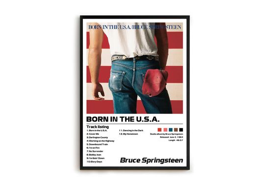 Discover Bruce Springsteen Minimalist Album Cover Poster