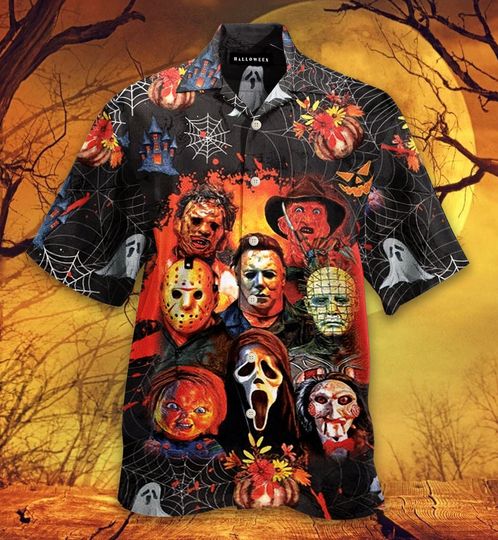 Discover 3D Horror Killers Tropical Hawaiian Shirt