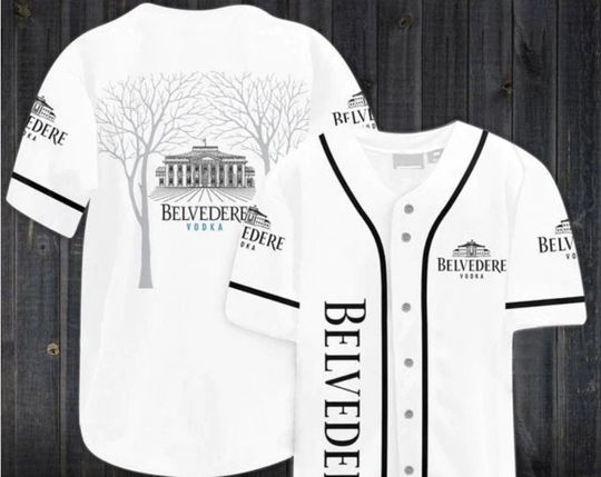 Discover White Belvedere Vodka Baseball Jersey
