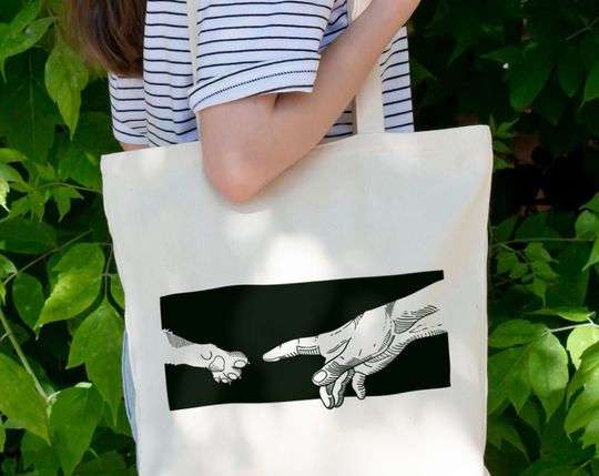 Discover Cat paw tote bag - Cotton bag