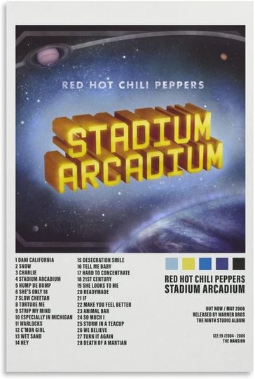 Discover Red Hot Chili Peppers Stadium Arcadium Poster, Music Poster, RHCP Poster