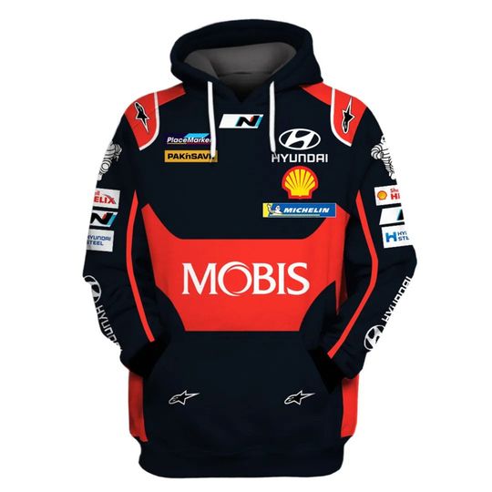 Discover Mobis Hoodie 3D, Motorsport Team, Hyundai Mobis Team All Print 3D Shirt