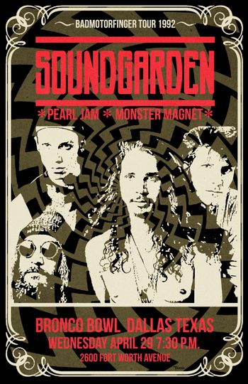 Discover Soundgarden 1992 Tour Poster