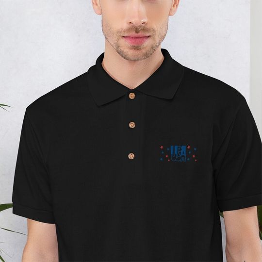 Discover Embroidered Polo Shirt
