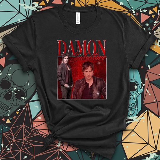 Discover Damon Salvatore Ian Somerhalder The Vampire Diaries Movies 90S  T-Shirt