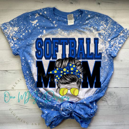 Discover Softball Mom -  Bleached Sublimated 3D Shirt