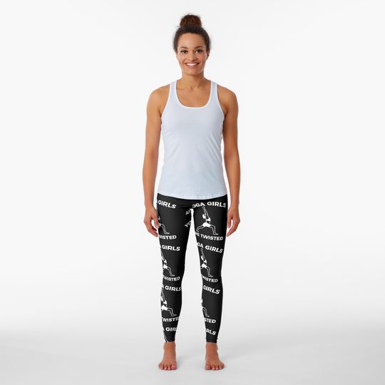 Discover Yoga Girls Are Twisted Funny Yoga Girl Leggings