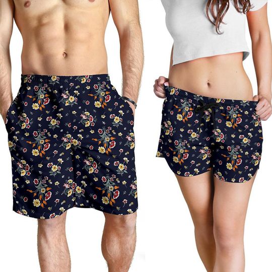 Discover Poppy Flower Shorts - Poppy Pattern Swim Shorts