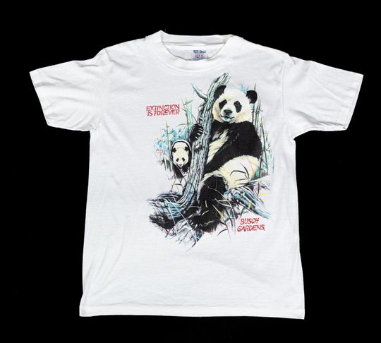 Discover 90s Panda Bear "Extinction Is Forever" T Shirt