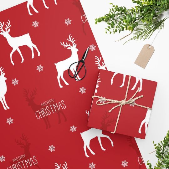 Discover Christmas Reindeer Wrapping Paper