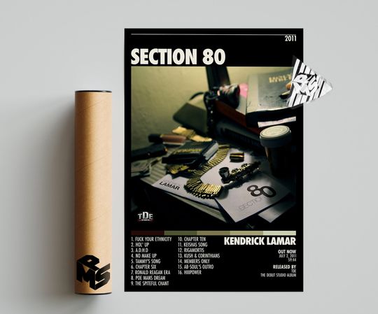 Discover Kendrick Lamar Poster | Kendrick Section 80 Poster