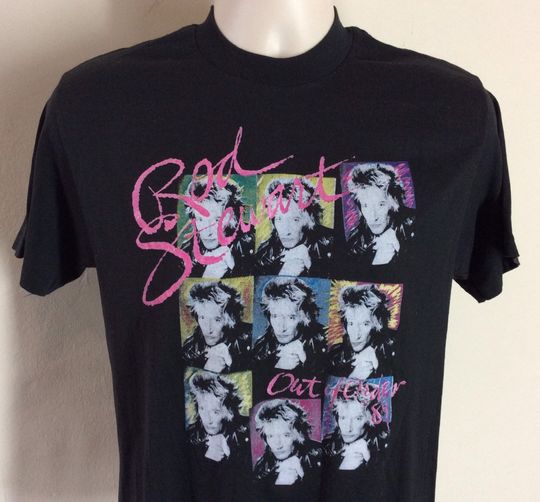 Discover 1989 Rod Stewart Out Of Order Concert T-Shirt