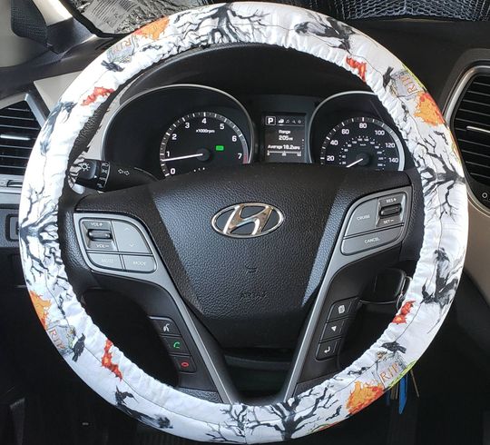 Discover Halloween print steering wheel, Wicked witch steering wheel cover