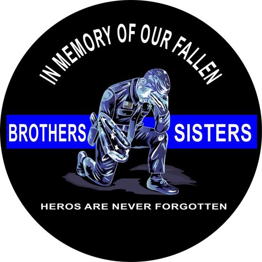 Discover Thin Blue Line Brother and Sisters Spare Tire Cover