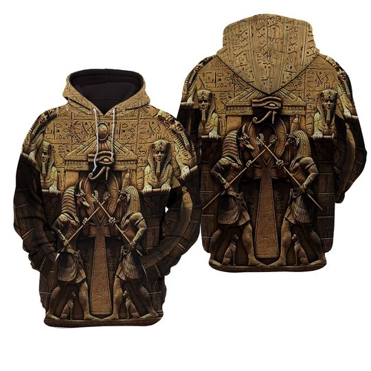 Discover Anubis Ancient Egyptian Pullover 3D Hoodies