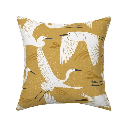 Discover Crane Throw Pillow