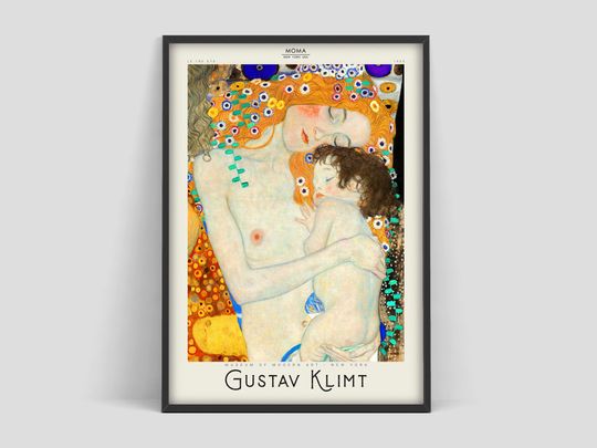 Discover Gustav Klimt Poster, Gustav Klimt Mother and Child Poster