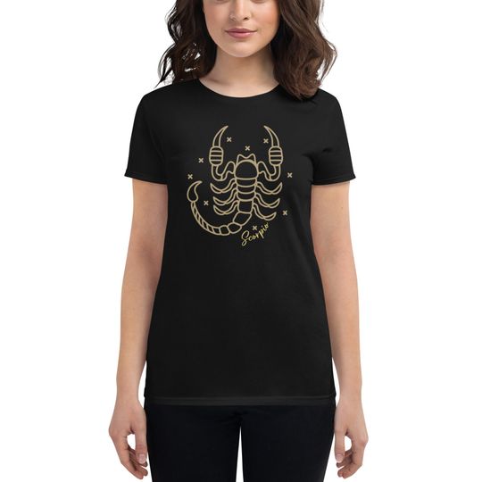 Discover Women's Short Sleeve Astrological Sign Shirt/Scorpio T-Shirt