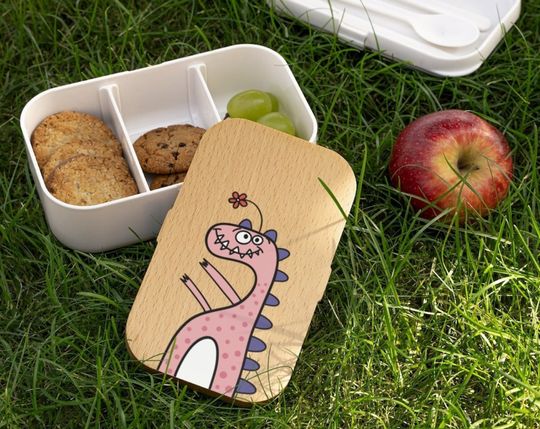 Discover Dinosaur and Flower Bento Lunch Box