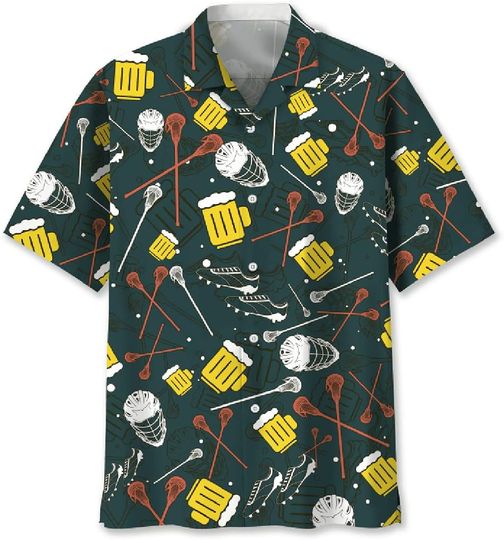 Discover Lacrosse Mens Hawaiian Shirt