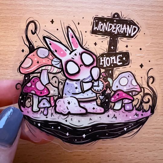 Discover Way to Wonderland Transparent Sticker