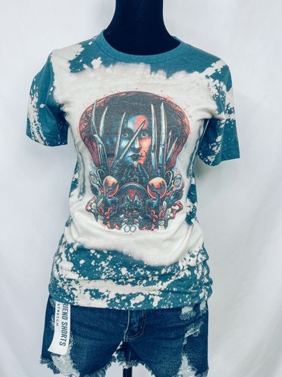 Discover Edward Scissorhands movie fan bleached T-shirt