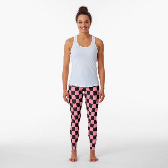 Discover Vaporwave Checkered Pattern Leggings