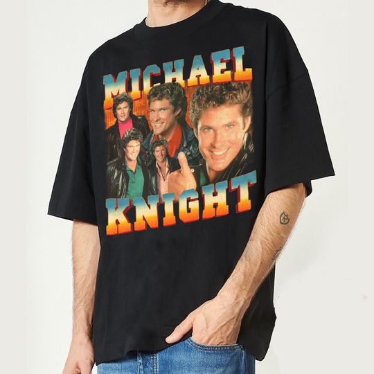 Discover Michael Knight Knight Rider Vintage T Shirt