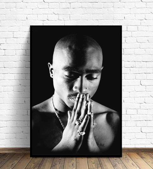 Discover Tupac Praying canvas Poster Wall Art,Home docor