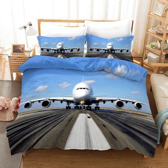 Discover Kids Boys Airplane  Bedding Set