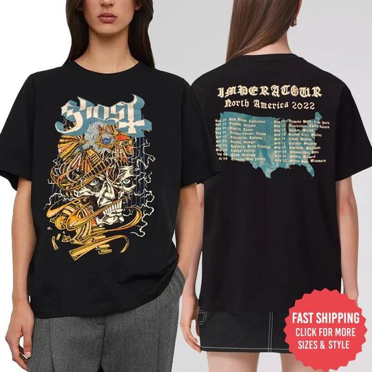 Discover Ghost North American Tour 2022 Two Sides Shirt, Ghost Tour 2022 Shirt