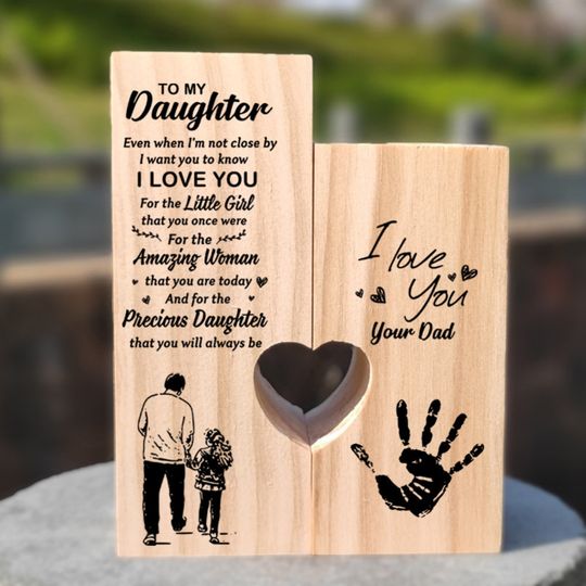 Discover From Dad To Daughter Candle Holder Customizable Gift