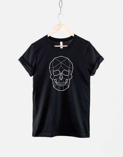 Discover Geometric Skull, Grunge Goth Emo Rock T-Shirt