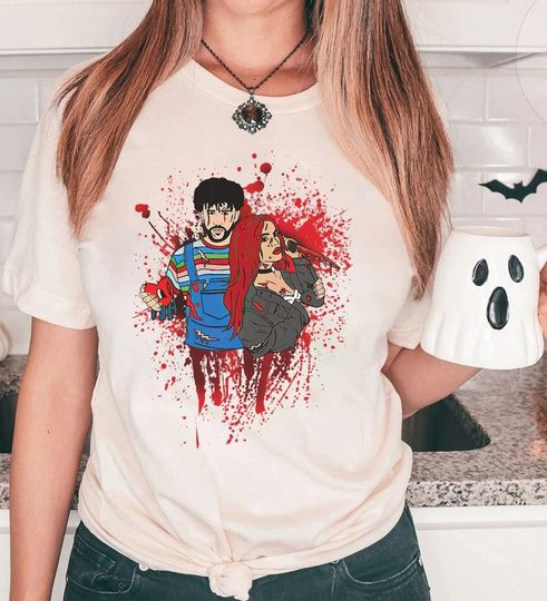 Discover Bad Bunny and Karol G Halloween T Shirt