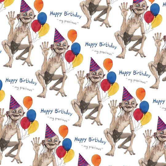 Discover Gollum wrapping paper, Wrapping paper