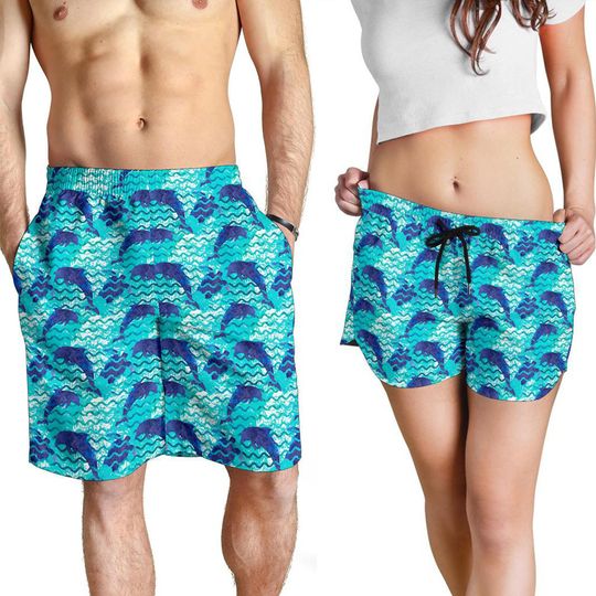 Discover Dolphin Shorts - Dolphin Pattern Swim Shorts