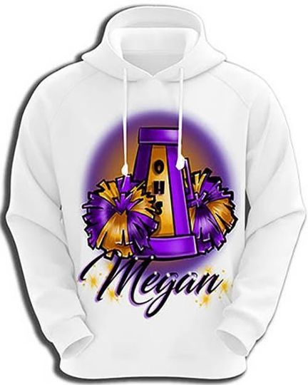 Discover Airbrush Cheer Pom Pom Hoodie