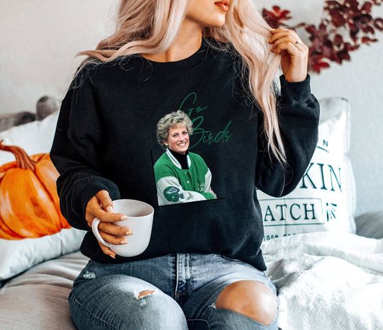 Discover Princess Diana Go Birds Philadelphia Sweatshirt, Princess Diana Vintage Sweatshirt