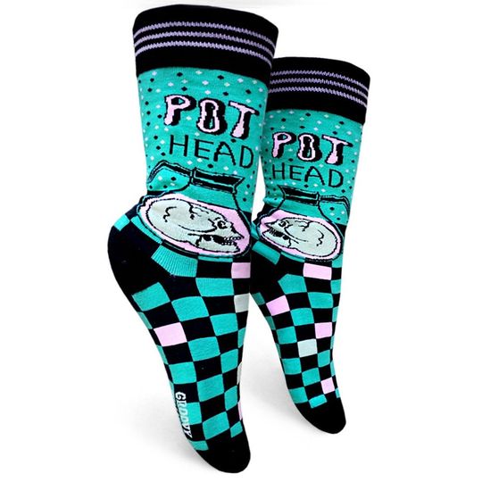 Discover Pot Head Womens Crew Socks