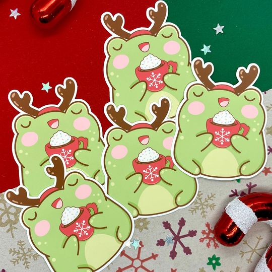 Discover Hot Choco Frog Laptop Sticker