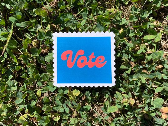 Discover Waterproof Vote Sticker: Laptop Decal