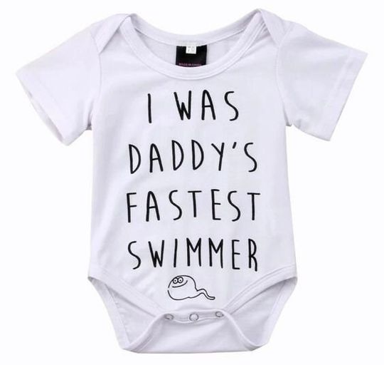 Discover Onesie I was Daddy's fastest swimmer