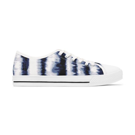 Discover Blue and Whit Tie Dye Women's Low Top Sneakers