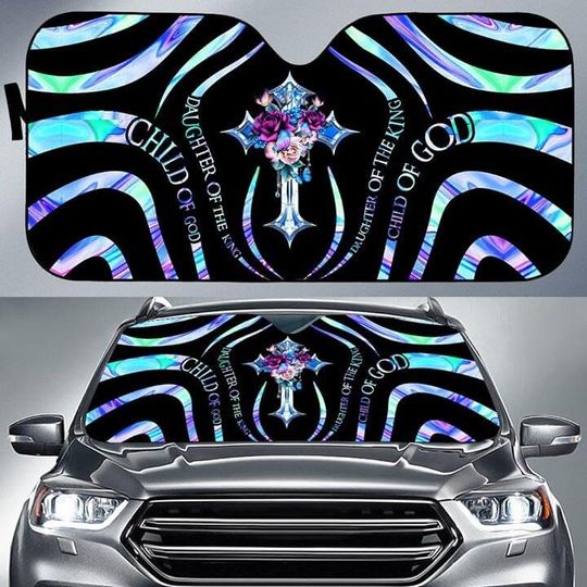 Discover Jesus Child Of God Car Sunshade, Jesus Stand For The Flag Car Sun Shades