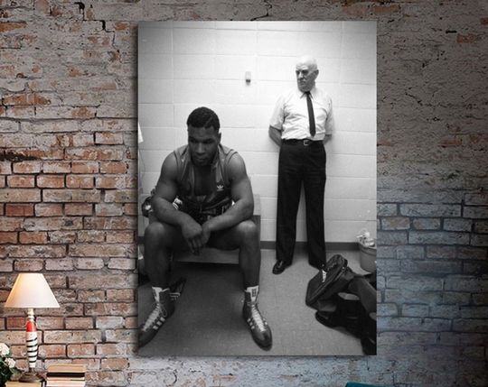 Discover Mike Tyson Poster Boxing Black and White Wall Art Home Poster