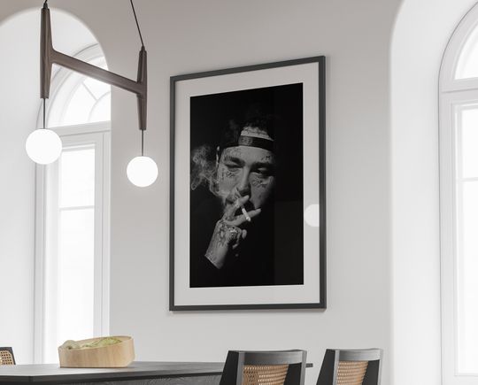 Discover Post Malone Poster, Black And White, Post Malone Wall Art