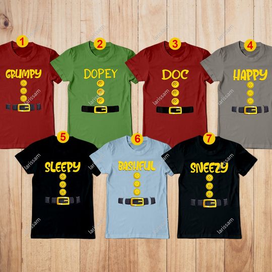 Discover 7 Dwarfs Halloween Costumes Shirts