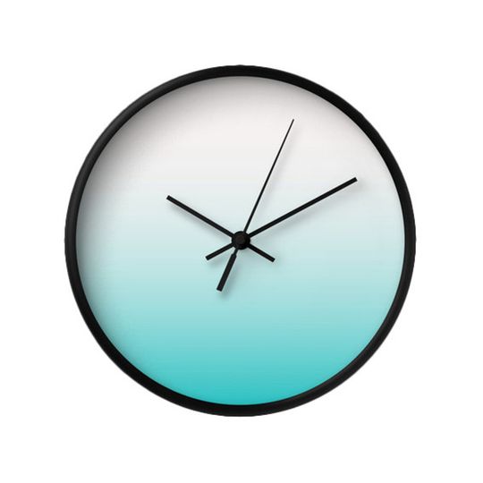 Discover Turquoise ombre clock. Teal ombre wall clock