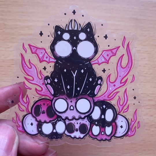 Discover Nox with Flames Transparent Sticker